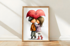 Whimsical Valentine Couple Clipart Product Image 3