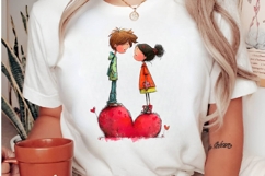 Whimsical Valentine Couple Clipart Product Image 3