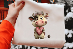Whimsical Valentine Cow Clipart Product Image 2