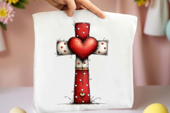 Whimsical Valentine Cross Clipart Product Image 2