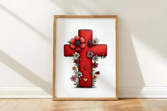 Whimsical Valentine Cross Clipart Product Image 3