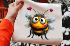 Whimsical Valentine Cute Bee Clipart Product Image 2