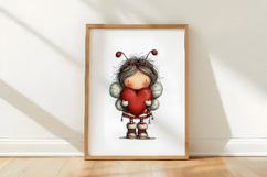 Whimsical Valentine Cute Bee Clipart Product Image 3