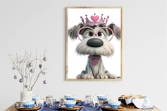 Whimsical Valentine Cute Dog Clipart Product Image 3