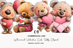 Whimsical Valentine Cute Teddy Clipart Product Image 1