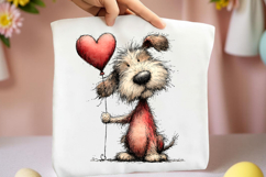 Whimsical Valentine Dachshund Clipart Product Image 2