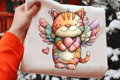 Whimsical Valentine Day Cats Clipart Product Image 2