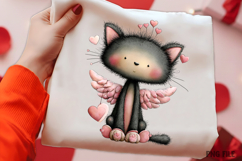 Whimsical Valentine Day Cat Clipart Product Image 2