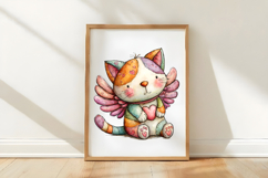 Whimsical Valentine Day Cats Clipart Product Image 3