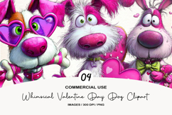 Whimsical Valentine Day Dogs Clipart Product Image 1