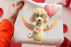 Whimsical Valentine Day Dogs Clipart Product Image 2
