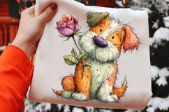 Whimsical Valentine Day Dogs Clipart Product Image 2