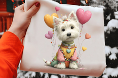 Whimsical Valentine Day Dogs Clipart Product Image 2