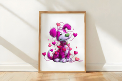 Whimsical Valentine Day Dogs Clipart Product Image 3