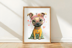 Whimsical Valentine Day Dogs Clipart Product Image 3