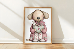 Whimsical Valentine Day Dogs Clipart Product Image 3