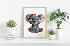 Whimsical Valentine Day Koala Clipart Product Image 2