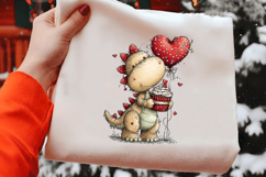Whimsical Valentine Dino Clipart Product Image 2