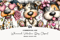 Whimsical Valentine Dog Clipart Product Image 1