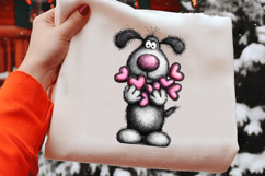 Whimsical Valentine Dog Clipart PNG Product Image 2
