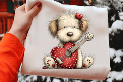 Whimsical Valentine Dog Clipart Product Image 2