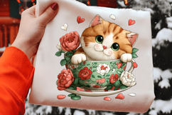 Whimsical Valentine Dog Clipart Product Image 2