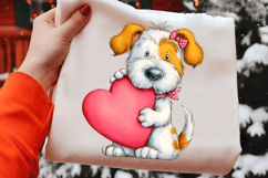 Whimsical Valentine Dog Clipart Product Image 2