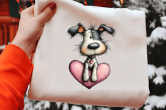 Whimsical Valentine Dog Clipart Product Image 2