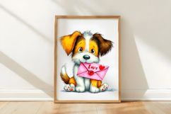 Whimsical Valentine Dog Clipart Product Image 3