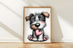 Whimsical Valentine Dog Clipart Product Image 3