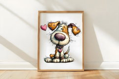 Whimsical Valentine Dog Clipart Product Image 3