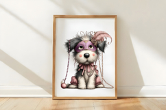 Whimsical Valentine Dog Clipart Product Image 3