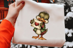 Whimsical Valentine Duck Clipart Product Image 2