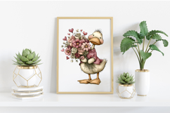Whimsical Valentine Duck Clipart Product Image 2