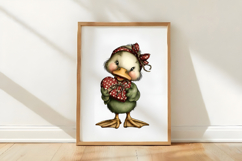 Whimsical Valentine Duck Clipart Product Image 3