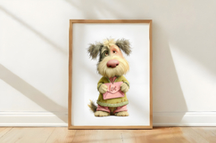Whimsical Valentine Fluffy Dog Clipart Product Image 3