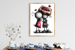 Whimsical Valentine Food Pairs Clipart Product Image 3