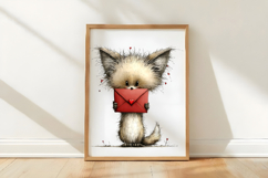 Whimsical Valentine Fox Clipart Product Image 3