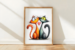 Whimsical Valentine Friend Cat Clipart Product Image 3