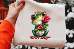 Whimsical Valentine Frog Clipart Product Image 2
