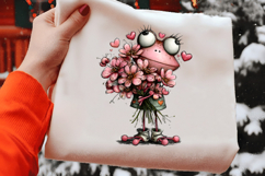 Whimsical Valentine Frog Clipart Product Image 2