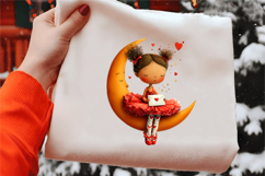 Whimsical Valentine Girl Clipart Product Image 2