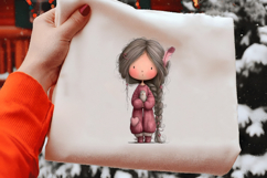 WHIMSICAL VALENTINE GIRL CLIPART Product Image 2