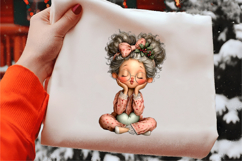 Whimsical Valentine Girl Clipart Product Image 2