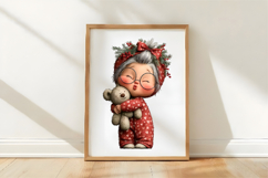 Whimsical Valentine Girl Clipart Product Image 3