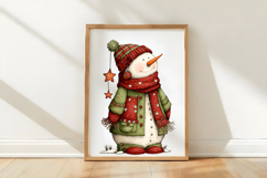 Whimsical Christmas Snowman Clipart Product Image 3