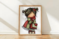 Whimsical Valentine Girl Clipart Product Image 3