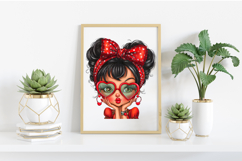 Whimsical Valentine Girls Clipart Product Image 2