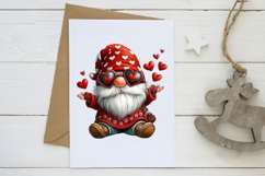 whimsical valentine gnome clipart Product Image 2