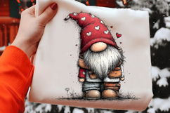 Whimsical Valentine Gnome Clipart Product Image 2